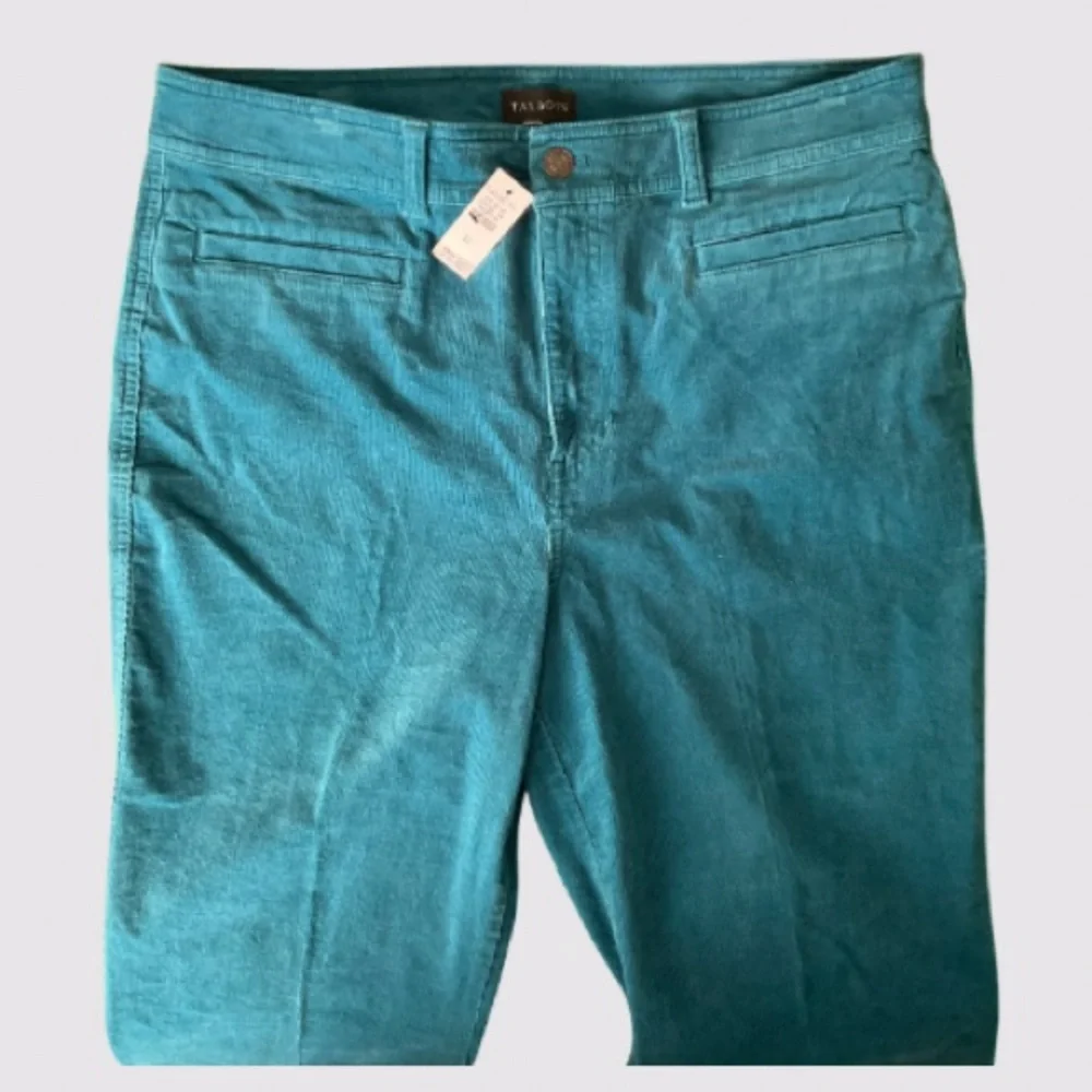 Talbots Boot-cut Corduroy Stretch Pants Teal Size 12 NWT - Picture 8 of 13